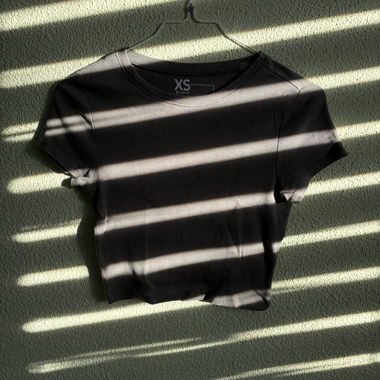T-shirt a coste verde oliva