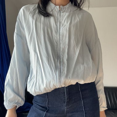sky blue zara light jacket
