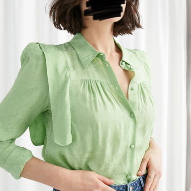 & other stories Floral Jacquard Blouse