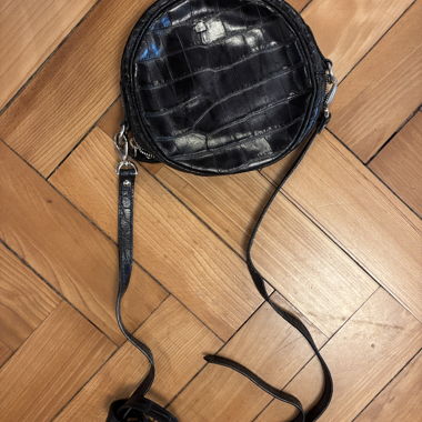 Sac bandoulière rond noir