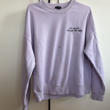 Lilac Sweatshirt with Embroidery