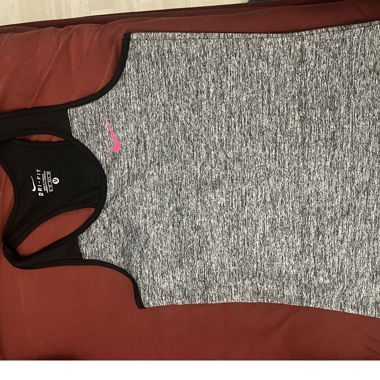 Pink and grey sports outfit