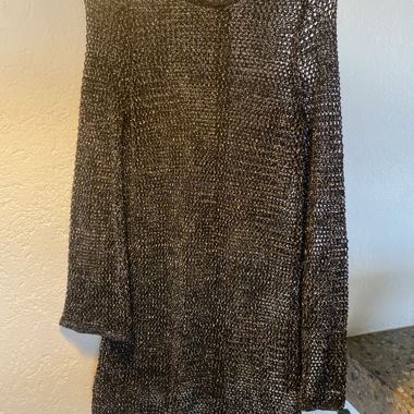 Pull en maille metallisee