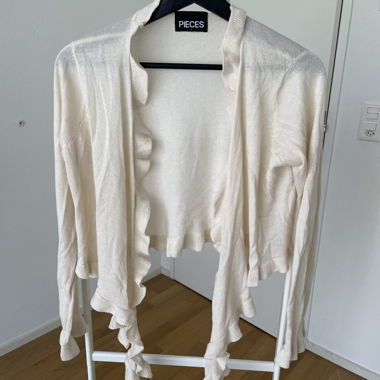 Pieces Beige Knit Cardigan Size L