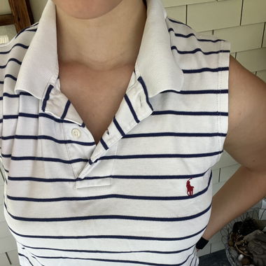 striped croped polo ralph lauren shirt