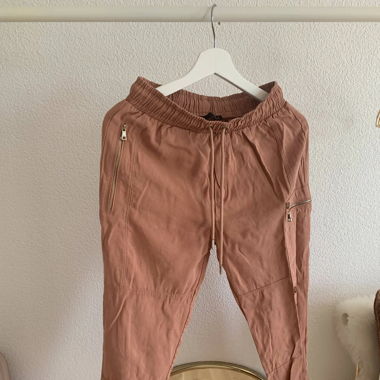Rosa Stoffhose mit Gummibund