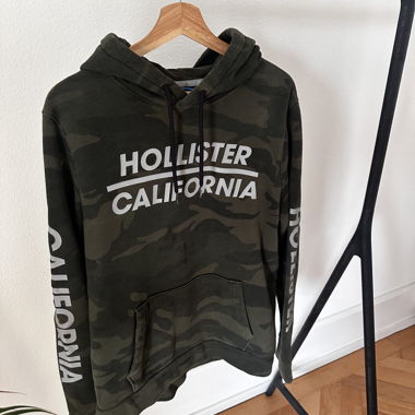 Felpa con cappuccio Hollister camo