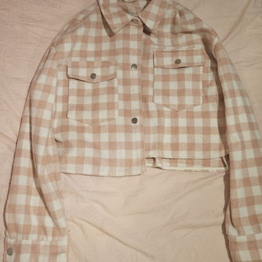 Short Pink Checkered Jacket