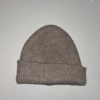 Beanie beige in maglia