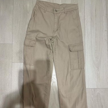 Beige Cargohose Jeans