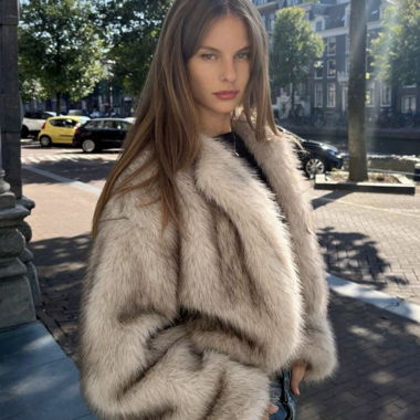 Flauschige Winterjacke