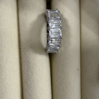 Swarovski Silver-Colored Ring with Stones