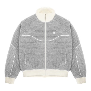 TRENDTVISION Velour Track Jacket Grey