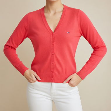 Chemise cardigan Tommy Hilfiger rose