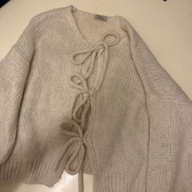 Cardigan en maille beige