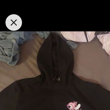 Schwarzer Stitch hoodie