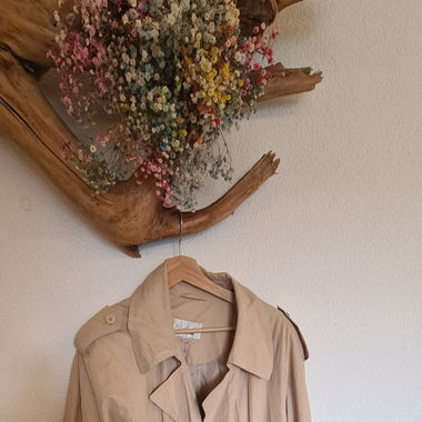 Long Beige Trench Coat