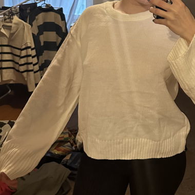 Strickpullover creme weiss