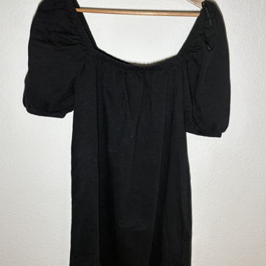Vestito nero H&M maniche a sbuffo XS