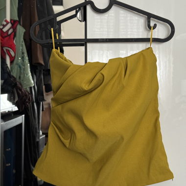 Bustier-Top grün-gelb