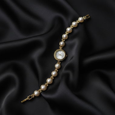 Golden Pearl Armband-Uhr