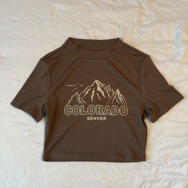 Cool Brown Crop Top