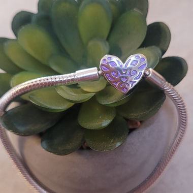 Bracciale con ciondolo a forma di cuore