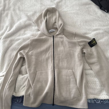 Stone Island Kapuzenstrickjacke beige