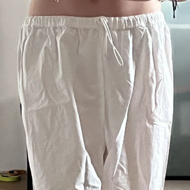 Pantalon parachute blanc 