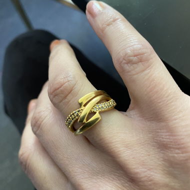 Gold-plated ring, new