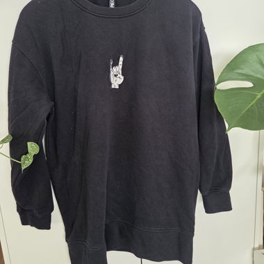 Pieces Black Oversize Hoodie