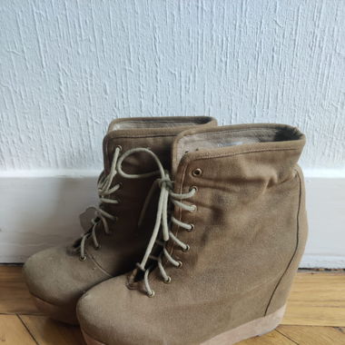 Jeffrey Campbell Canvas Platform Heel