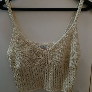 Beige knit top