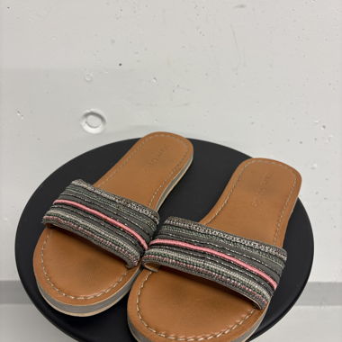 Marco O'Polo Boho Sandals grey pink pearl 39