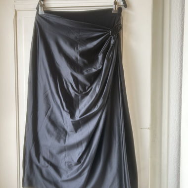 Diesel black draped midi skirt