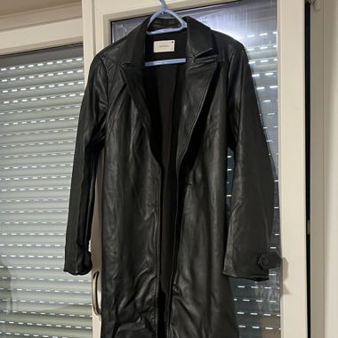 Long manteau en cuir