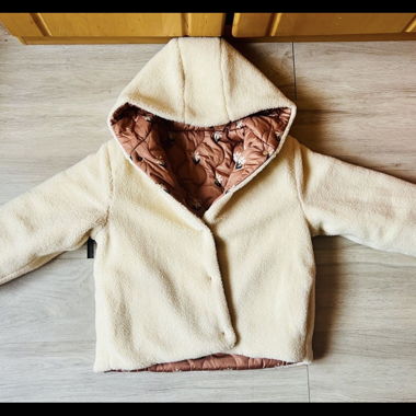 Wendejacke Vertbaudet für Mädchen mit Kapuze