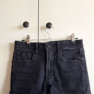 American Eagle black jeans shorts