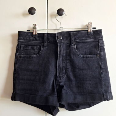 American Eagle schwarze Jeans-Shorts