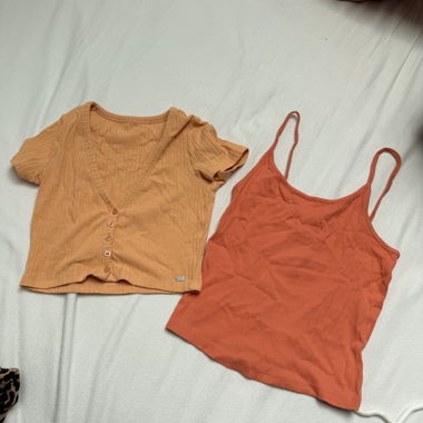 Lot de 2 hauts orange