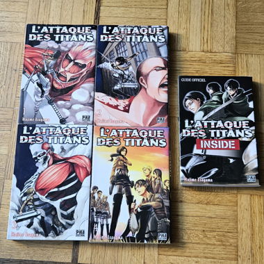 Attack on Titan Manga Volumes 1-4 and Guide