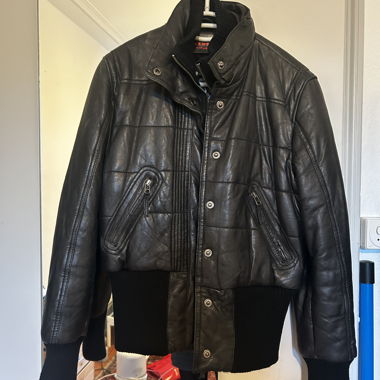 Warm leather jacket