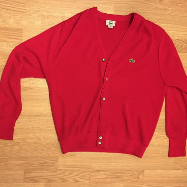Cardigan in maglia IZOD Lacoste rosso