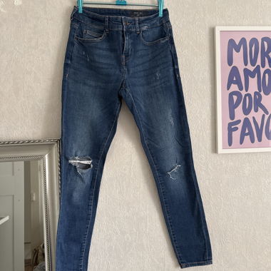 Jeans skinny blu strappati