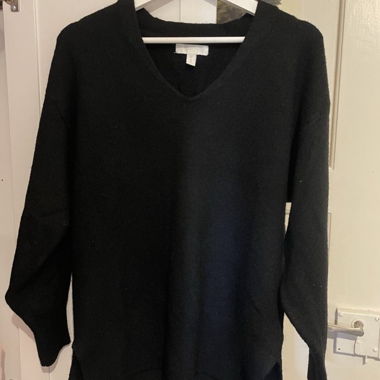Pull H&M noir col en V XS