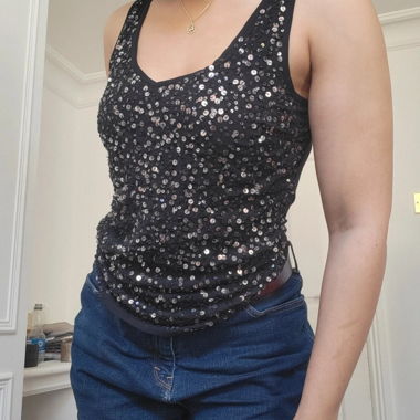 Top paillettes Y2K