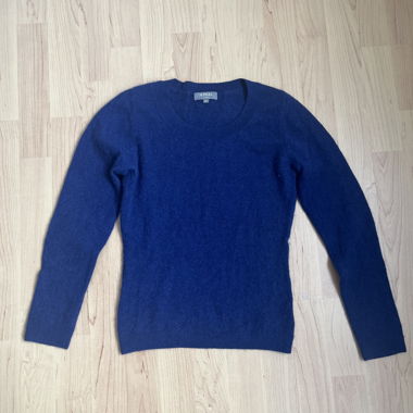 N.Peal cachemire bleu très fin et léger