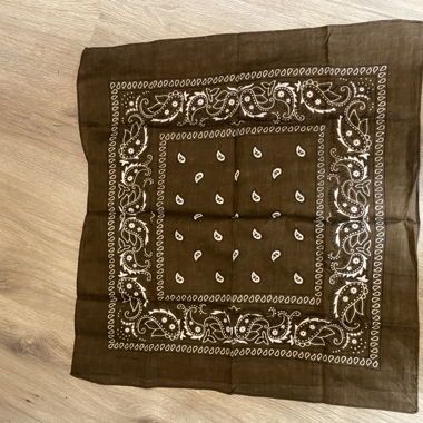 Bandana Paisley Y2K marron
