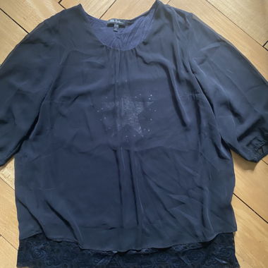 Blusa Ulla Popken blu navy