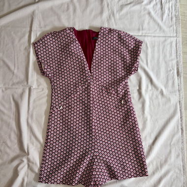 Zara Gemusterter Kurzoverall